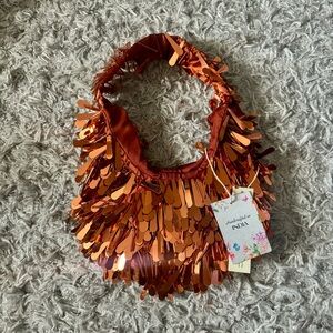 Orange Sequin Mini Bag